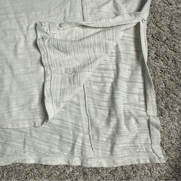 Free People | We The Free Long Beach Tunic Slub Jersey Longline Tee XS off white - Picture 9 of 12